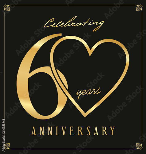 Elegant black and gold anniversary background 