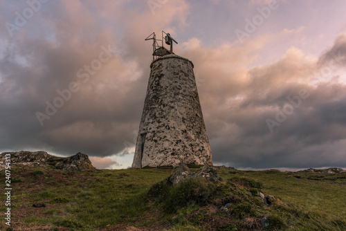 The Llanddwyn island lighthouse, Goleudy Twr Bach at Ynys Llanddwyn on Anglesey, North Wales.