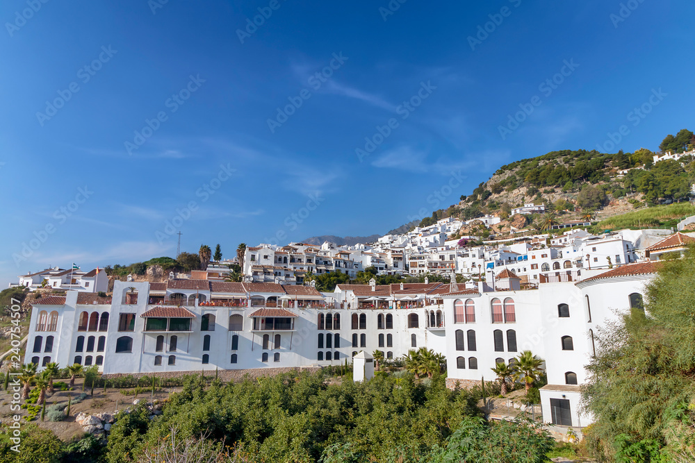 Charming white village Frigiliana, in Costa del Sol, Malaga Province, Andalusia, Spain