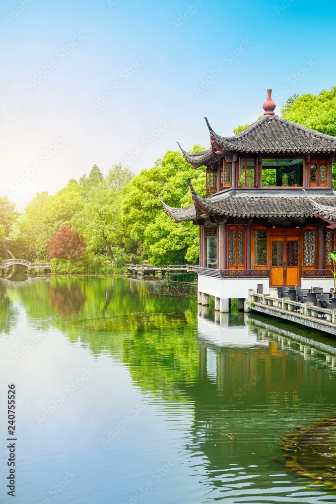 The Beautiful Landscape of West Lake in Hangzhou.. The Beautiful Landscape of West Lake in Hangzhou..