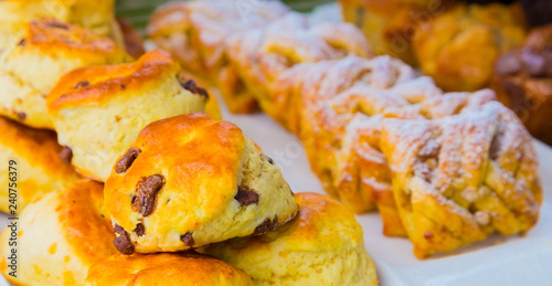 Breakfast pastry scone muffin at Spring Festival picnic event