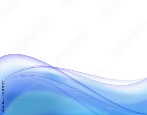 Abstract background curve line blue light and blend element with copy space