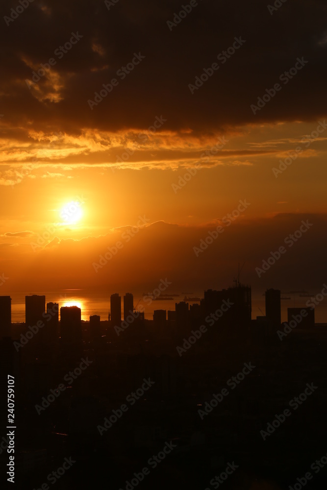 Manila bei Sonnenuntergang