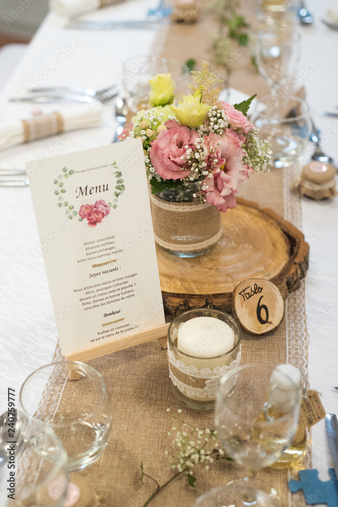 Decoration De Table De Mariage Theme Campagne Stock Photo Adobe Stock Decoration De Table De Mariage Theme Campagne Stock Photo Adobe Stock
