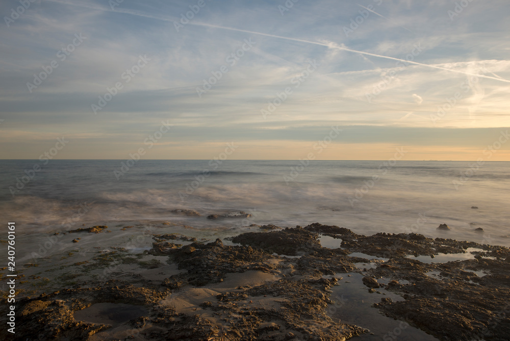 The sunset from oropesa del mar in Castellon