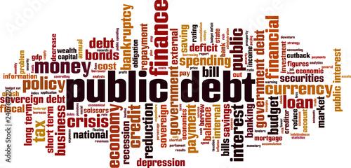 Public debt word cloud