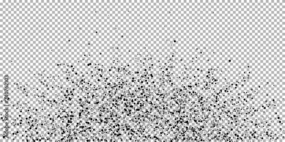 Scattered dense balck dots. Dark points dispersion