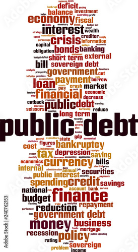 Public debt word cloud