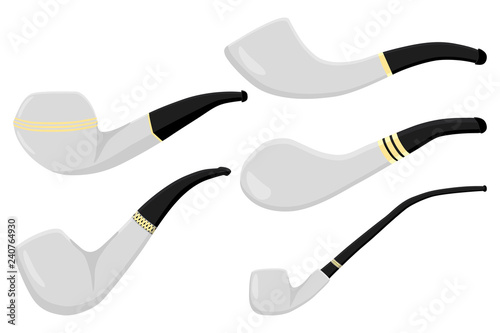 set different types smoke pipes different size for tobacco