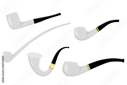 set different types smoke pipes different size for tobacco