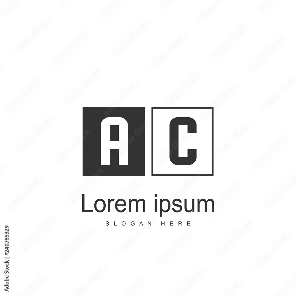 Initial Letter AC Logo Template Vector Design Initial Letter AC Logo Template Vector Design