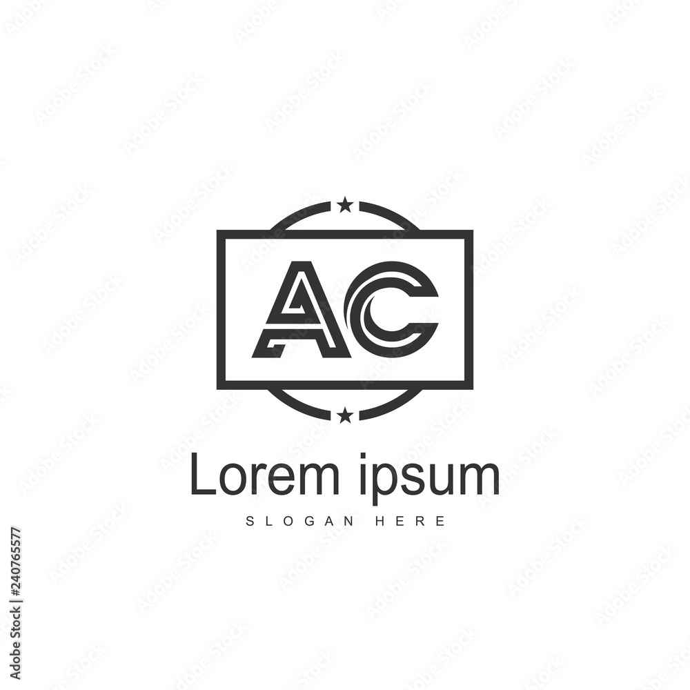 Initial Letter AC Logo Template Vector Design Initial Letter AC Logo Template Vector Design