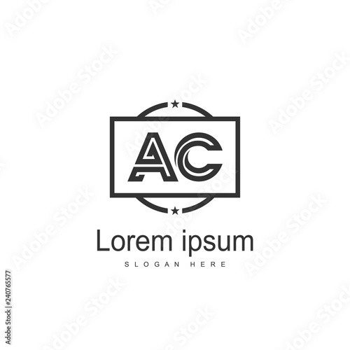 Initial Letter AC Logo Template Vector Design