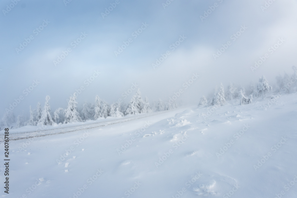 Obraz premium Railway in Winter 