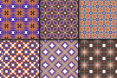 Vector illustration. set of pattern with geometric ornament, decorative border. design for print fabric. paper for scrapbook.