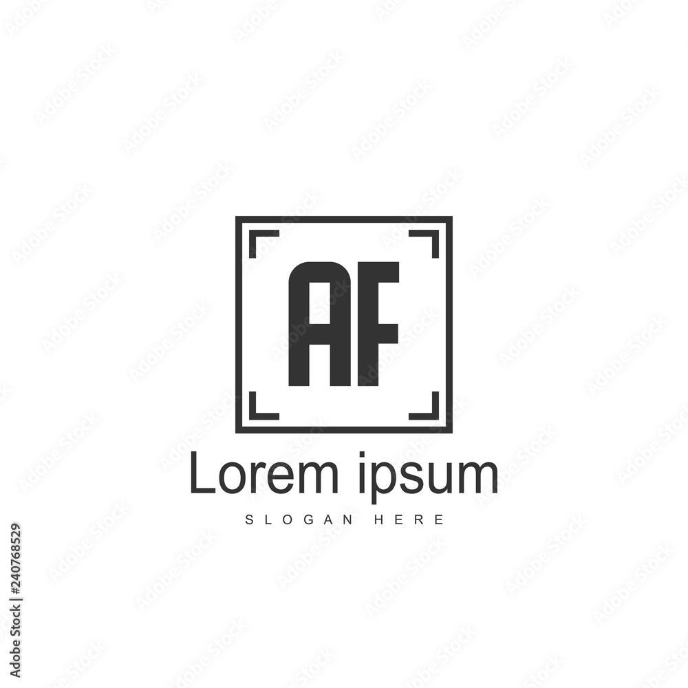 Initial Letter AF Logo Template Vector Design Initial Letter AF Logo Template Vector Design