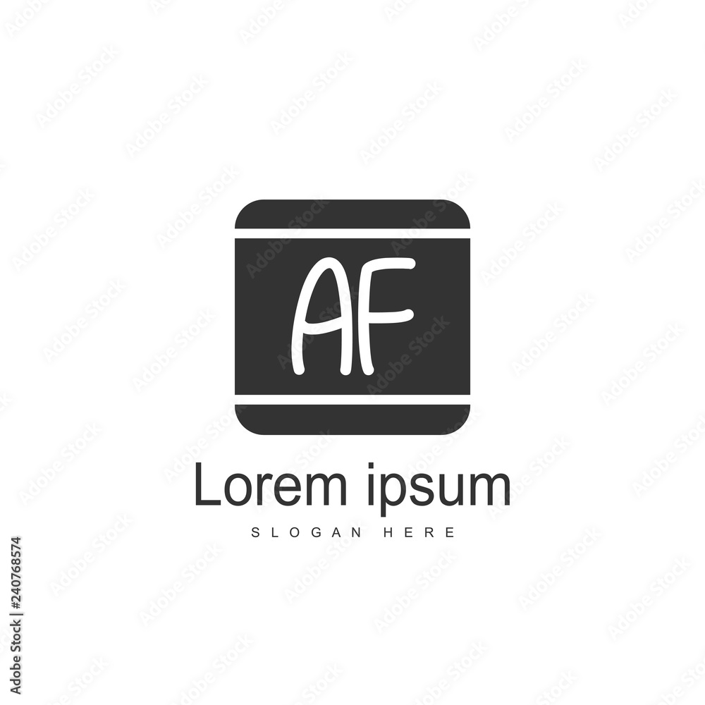 Initial Letter AF Logo Template Vector Design Initial Letter AF Logo Template Vector Design