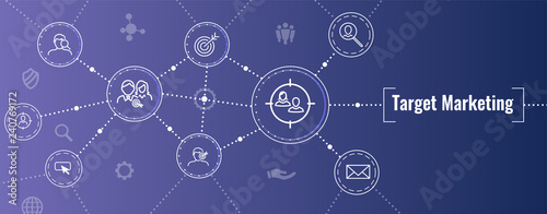 Target Marketing Icon Set and Web Header Banner