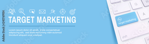 Target Marketing Icon Set and Web Header Banner