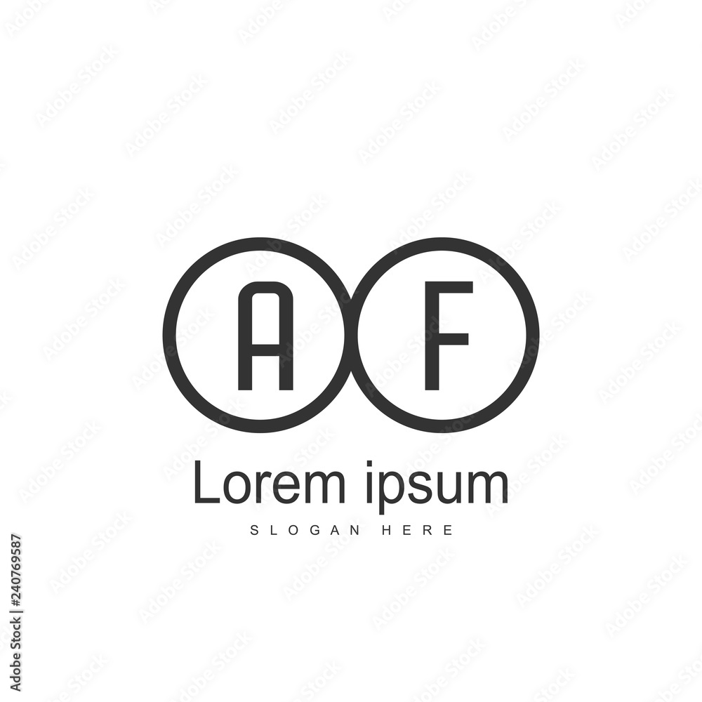 Initial Letter AF Logo Template Vector Design Initial Letter AF Logo Template Vector Design