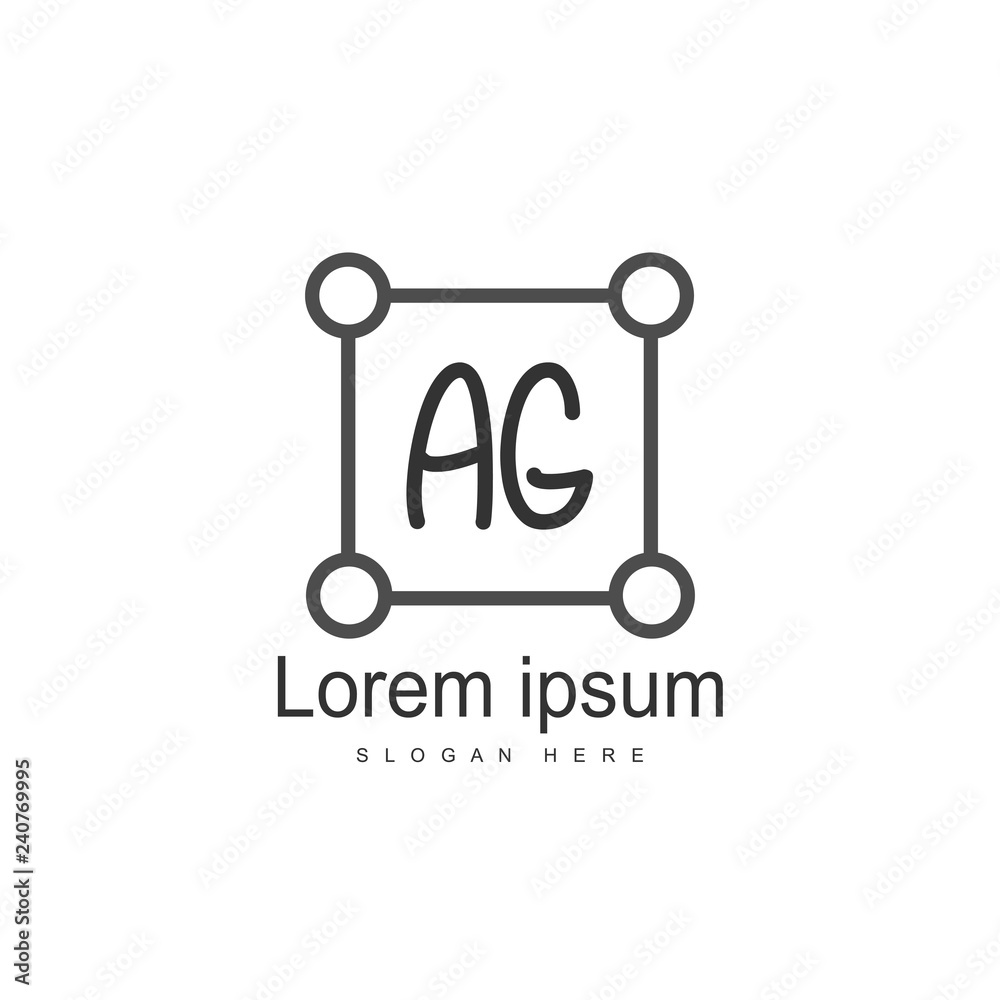 Initial Letter AG Logo Template Vector Design