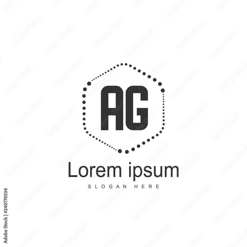 Initial Letter AG Logo Template Vector Design Initial Letter AG Logo Template Vector Design