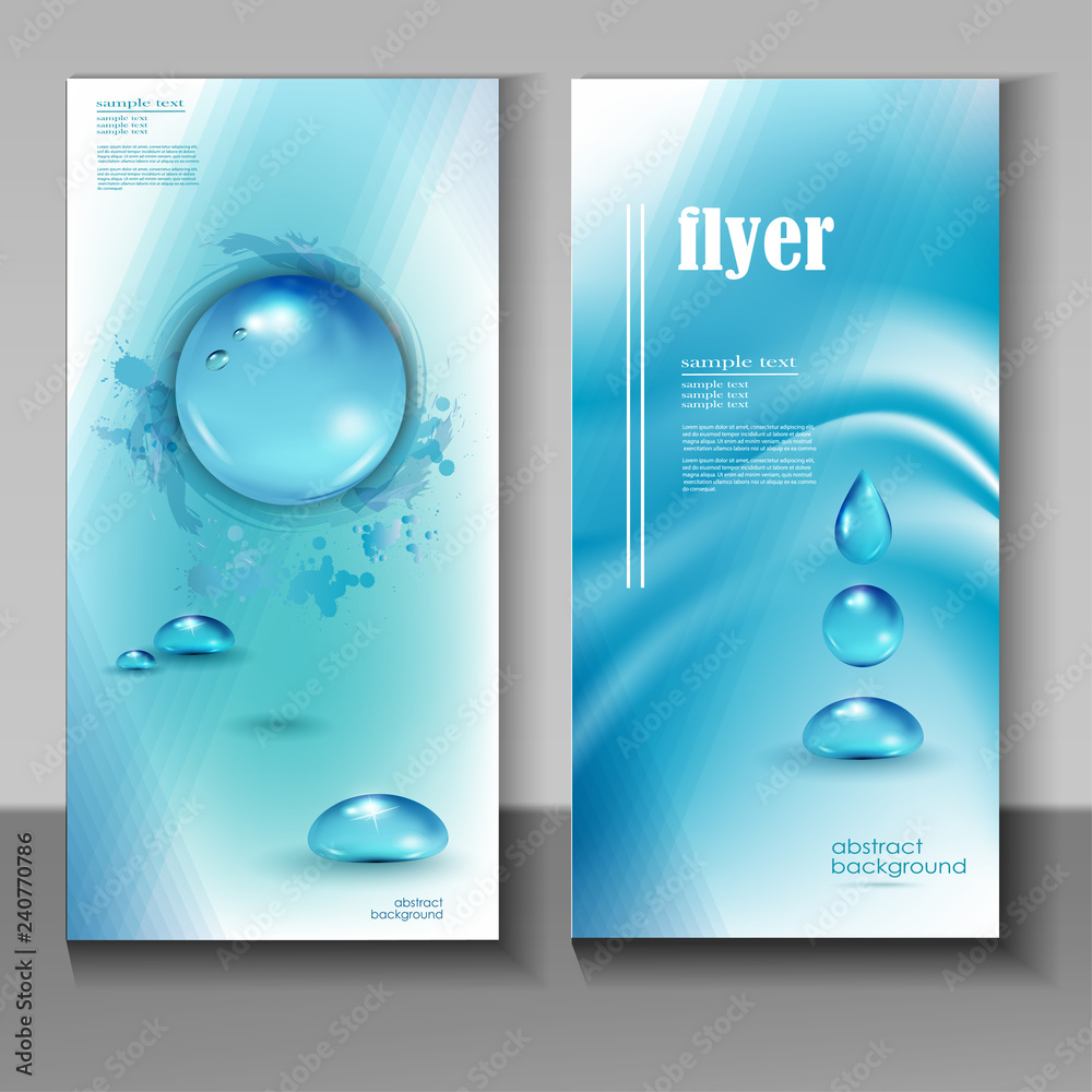 Obraz premium modern flyer with pure water droplet