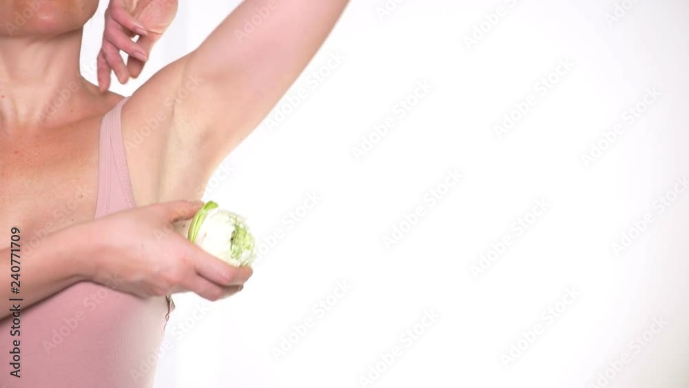 Beautiful young woman with lotus flower next to armpit, closeup. Epilation concept Beautiful young woman with lotus flower next to armpit, closeup. Epilation concept