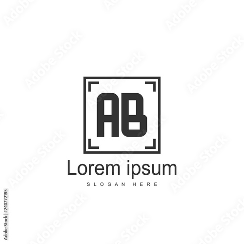 Initial Letter AB Logo Template Vector Design