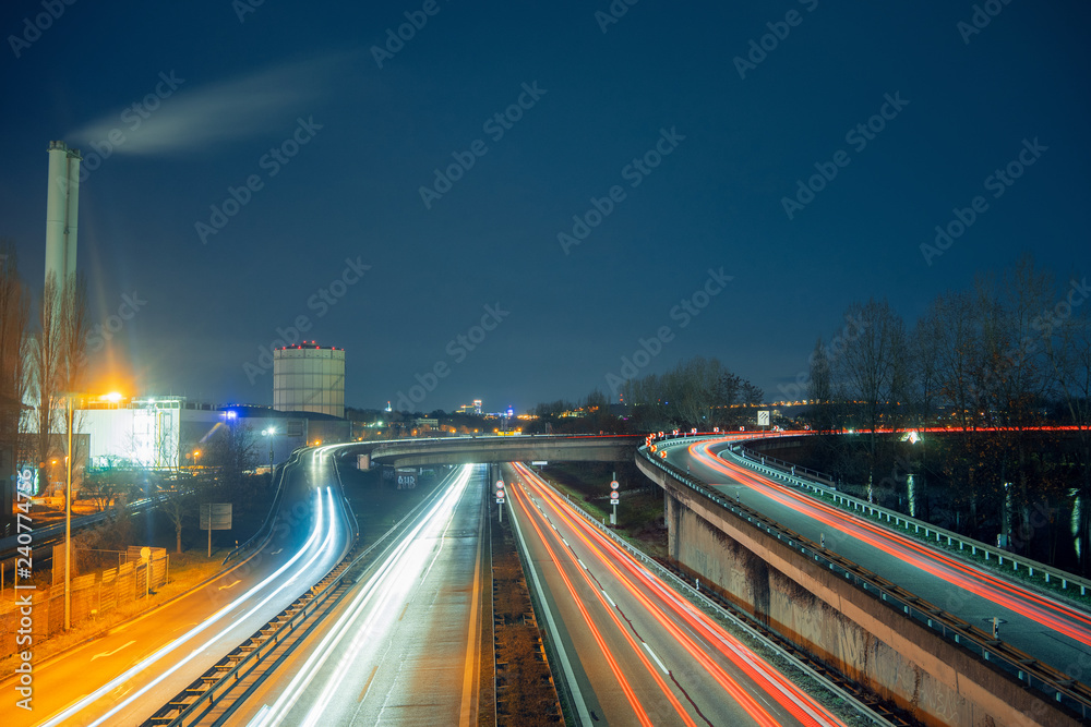 Fototapeta premium Licht Strom Stadt