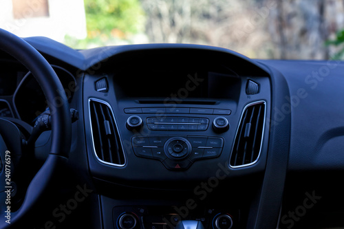 Image of the dashboard of a modern car