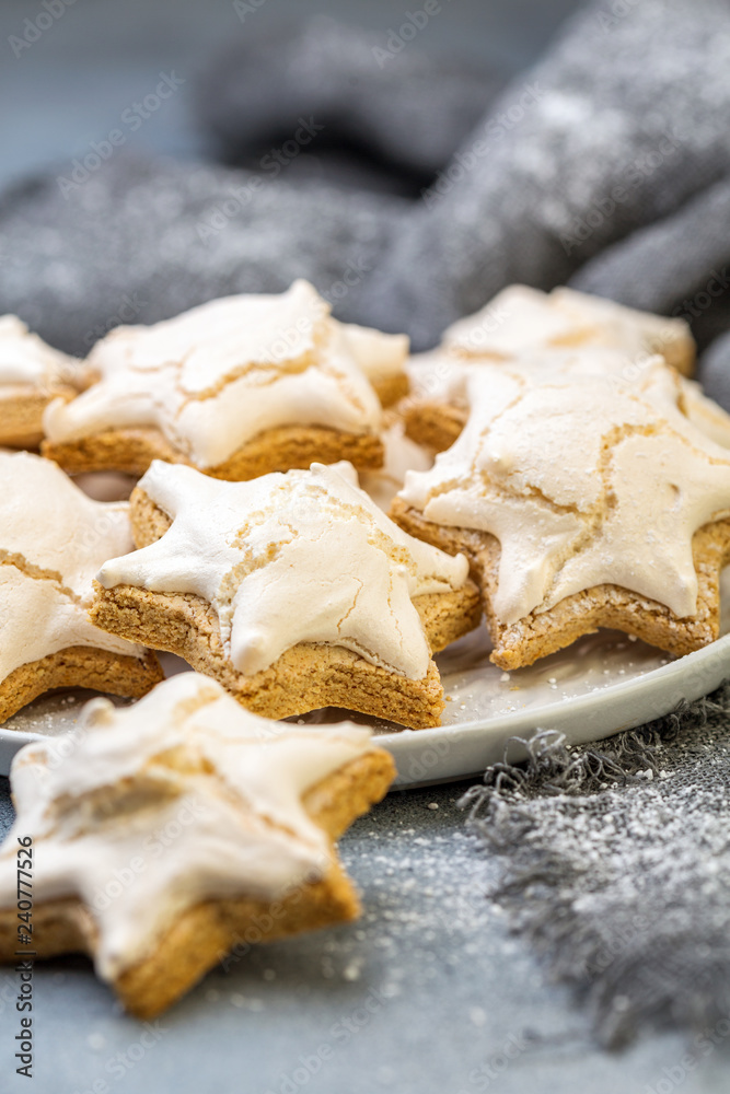 German Christmas almond cookies with cinnamon. German Christmas almond cookies with cinnamon.