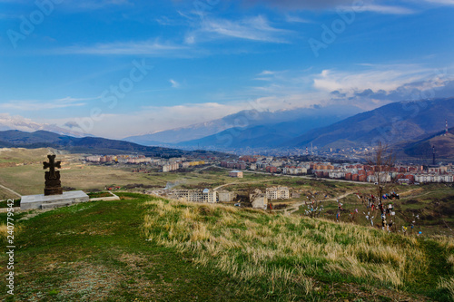 Panoramic view of the outskirts of Vanadzor  Armenia
