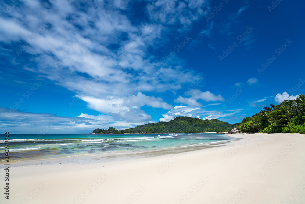 Beautiful beach. View of nice tropical beach with palms around. Holiday and vacation concept. Tropical beach. Beautiful beach. View of nice tropical beach with palms around. Holiday and vacation concept. Tropical beach.