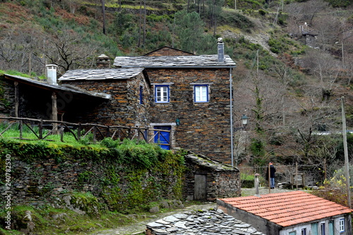 House, Piodao is a traditional shale village in the mountains, remote village in Central Portugal