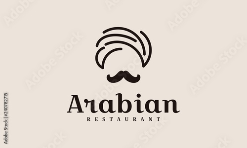 Arabian Restaurant logo template, - Vector