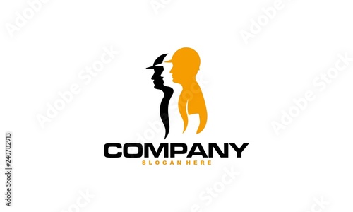 Construction logo template, suitable for construction company brand, vector format and easy to edit - Vector