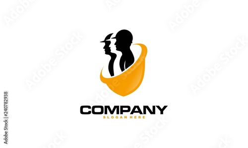 Construction logo template, suitable for construction company brand, vector format and easy to edit - Vector