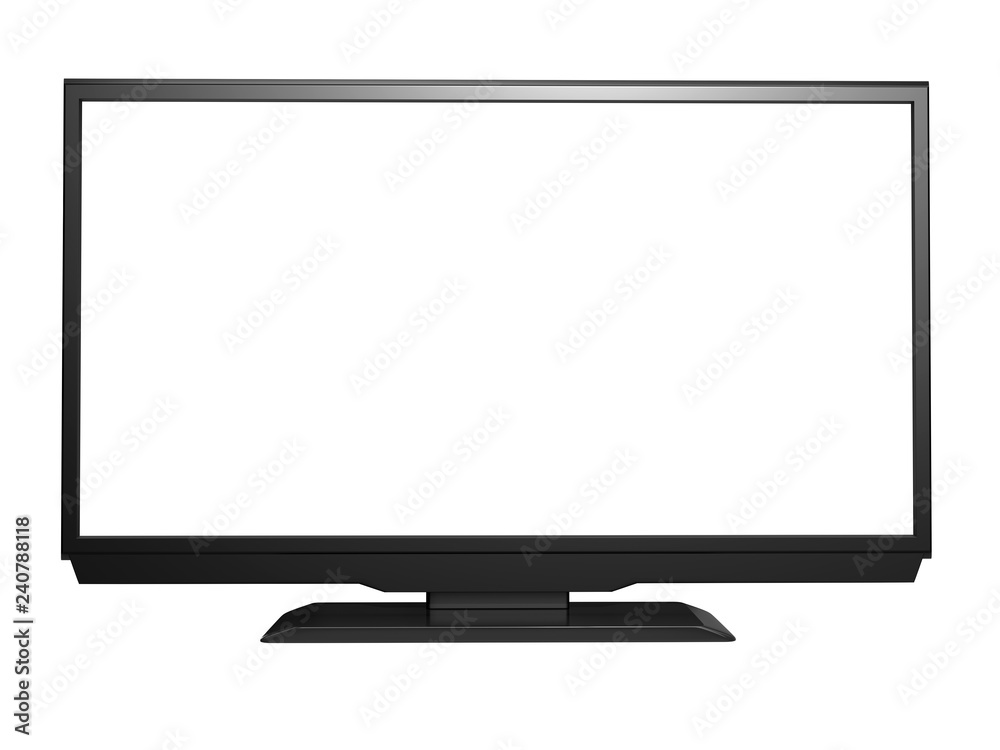 LED tv on white background. 3D rendering LED tv on white background. 3D rendering