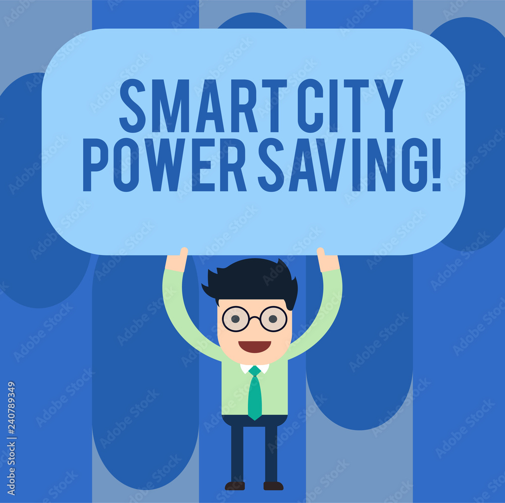Writing note showing Smart City Power Saving. Business photo showcasing Connected technological cities electricity savings Man Standing Holding Above his Head Blank Rectangular Colored Board Writing note showing Smart City Power Saving. Business photo showcasing Connected technological cities electricity savings Man Standing Holding Above his Head Blank Rectangular Colored Board