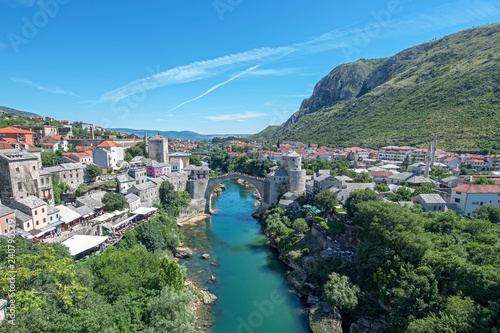 Stari Most is a rebuilt 16th-century Ottoman bridge in the city of Mostar in Bosnia and Herzegovina The original stood for 427 years  until it was destroyed on 9 November 1993