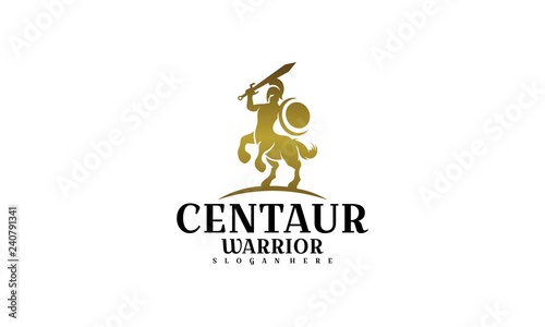 Vector centaur. Concept logo design. Vector illustration. - Vector