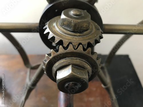 old wheel gear detai