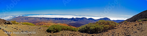 Trek around Tede volcano in the afternoon on the island of Tenerife.