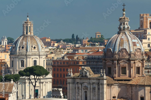 Rome, Italy - Aerial view of the city center .