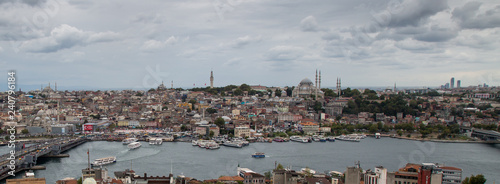 Panoramic view of Istanbul from Galata Tower