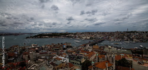 Panoramic view of Istanbul from Galata Tower