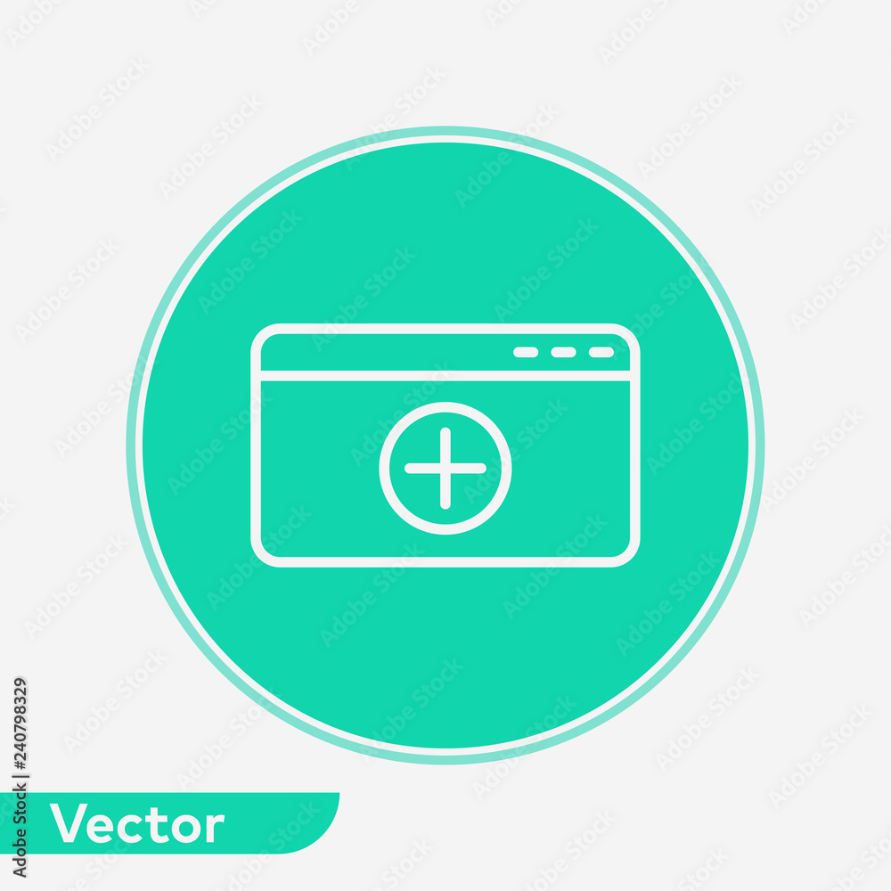 Add new web page vector icon sign symbol Add new web page vector icon sign symbol