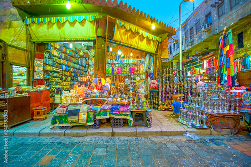 The arabic hookahs in market in Cairo, Egypt photo