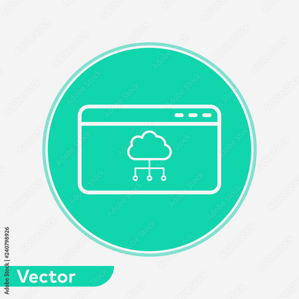 Cloud computing icon vector, outline flat sign, solid pictogram isolated on white. Symbol, logo illustration. Cloud computing icon vector, outline flat sign, solid pictogram isolated on white. Symbol, logo illustration.